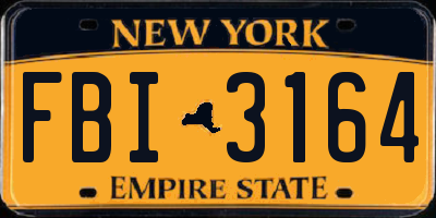 NY license plate FBI3164