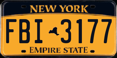 NY license plate FBI3177