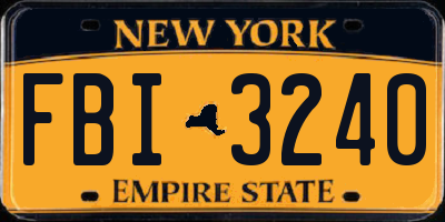 NY license plate FBI3240