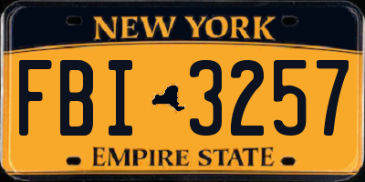 NY license plate FBI3257