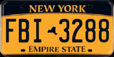 NY license plate FBI3288