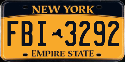 NY license plate FBI3292