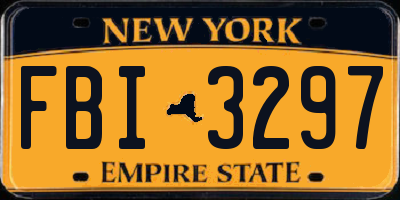 NY license plate FBI3297