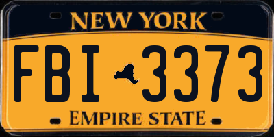 NY license plate FBI3373