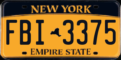 NY license plate FBI3375