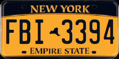 NY license plate FBI3394