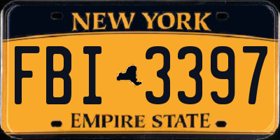 NY license plate FBI3397