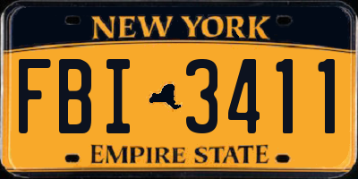 NY license plate FBI3411