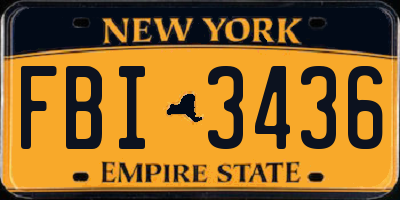 NY license plate FBI3436