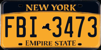 NY license plate FBI3473