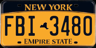 NY license plate FBI3480