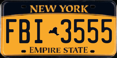 NY license plate FBI3555