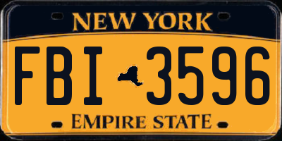 NY license plate FBI3596