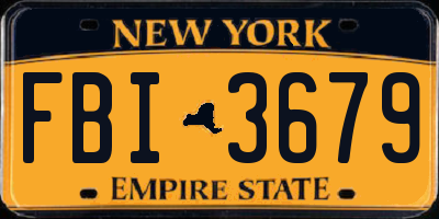 NY license plate FBI3679