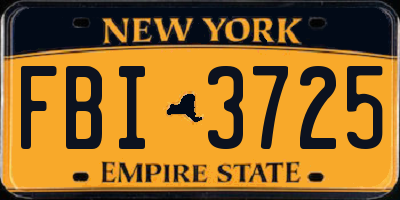 NY license plate FBI3725
