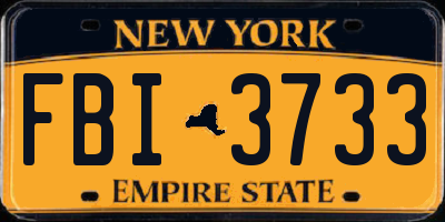NY license plate FBI3733