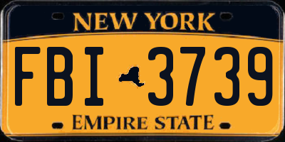 NY license plate FBI3739
