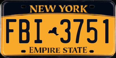 NY license plate FBI3751