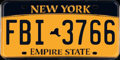 NY license plate FBI3766