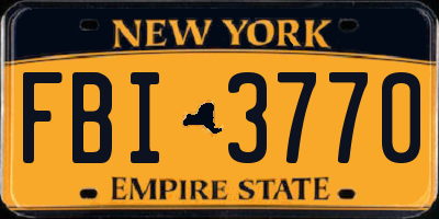 NY license plate FBI3770