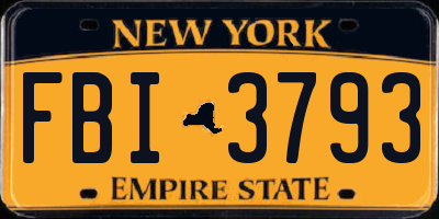 NY license plate FBI3793