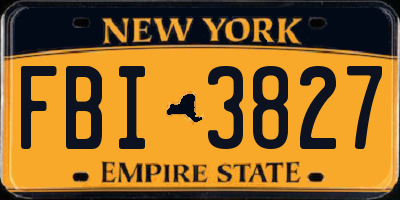 NY license plate FBI3827