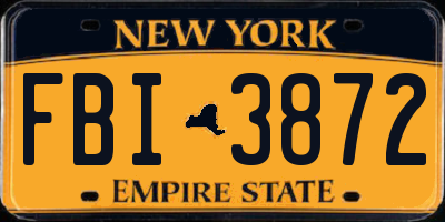 NY license plate FBI3872