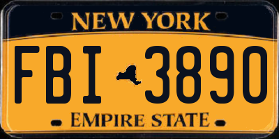 NY license plate FBI3890