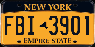 NY license plate FBI3901