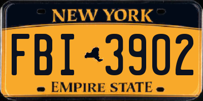 NY license plate FBI3902