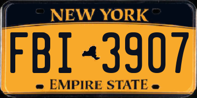 NY license plate FBI3907