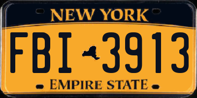 NY license plate FBI3913