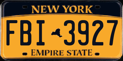 NY license plate FBI3927