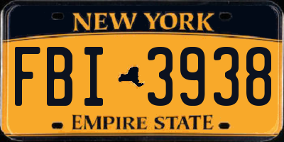 NY license plate FBI3938