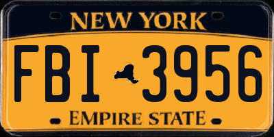 NY license plate FBI3956