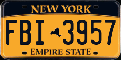 NY license plate FBI3957