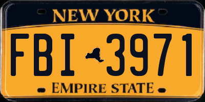 NY license plate FBI3971