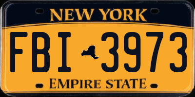 NY license plate FBI3973