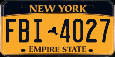 NY license plate FBI4027