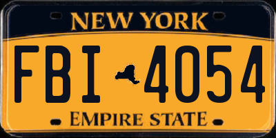 NY license plate FBI4054
