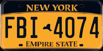 NY license plate FBI4074