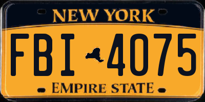 NY license plate FBI4075