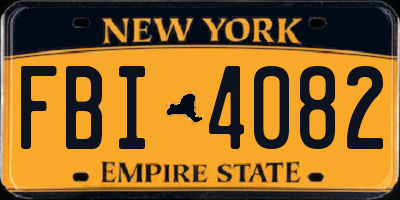 NY license plate FBI4082