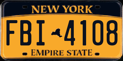 NY license plate FBI4108