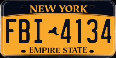 NY license plate FBI4134