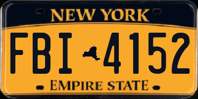 NY license plate FBI4152
