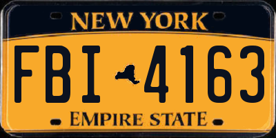 NY license plate FBI4163