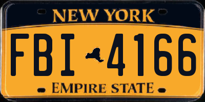 NY license plate FBI4166