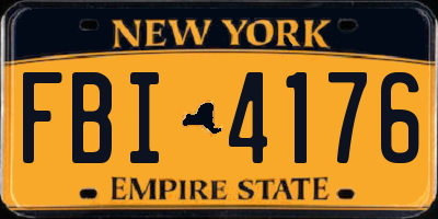 NY license plate FBI4176