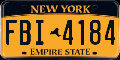 NY license plate FBI4184
